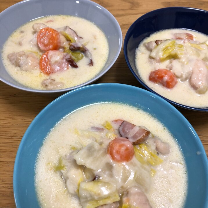 フライパンひとつで♪白菜と鶏肉のクリーム煮